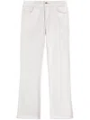 Fay Straight-leg Beige Pants With Flared Hem In Beige