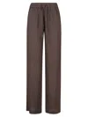 Fay High-waisted Trousers Brown In Brown