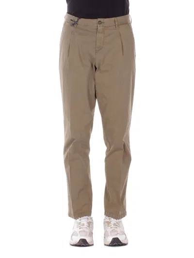 Fay Trousers Green In Brown