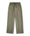 Fay Trousers In Wrinkled Linen In Green
