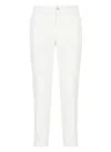 Fay Logo-patch Mid-rise Cropped Jeans In White