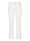 Fay Logo-patch Mid-rise Cropped Jeans In White