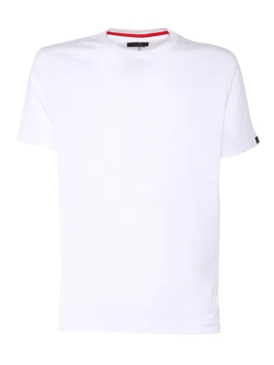 Fay T-shirt  Blue Tag In White