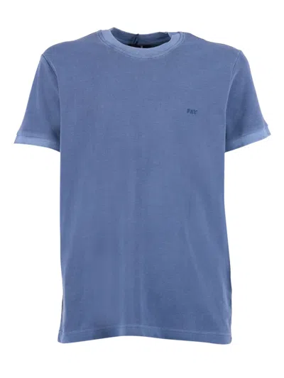 Fay T-shirt  Piquet Tinto Frosted In Blue