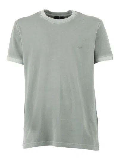 Fay T-shirt  Piquet Tinto Frosted In Green