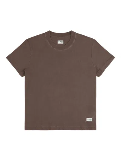 Fay T-shirt Marrone In Cotone Con Logo  Archive  In Brown