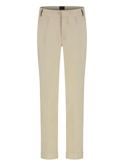 Fay Turn Up-hem Trousers In Neutral