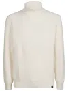 Fay Turtle Neck Sweater In Bianco Latte