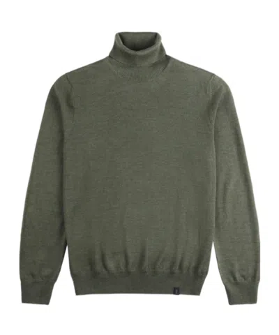 Fay Turtleneck In Wool In Green