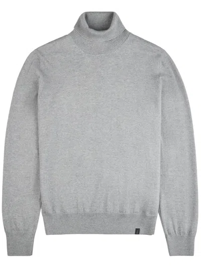 Fay Turtleneck In Wool Knit In Grey