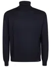 Fay High-collar Turtleneck Sweater In Blu Navy