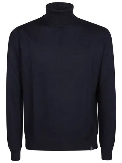Fay Turtleneck Sweater In Blu Navy