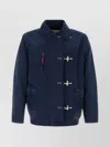 Fay Twill Jacket With Buttoned Collar And Front Pocket