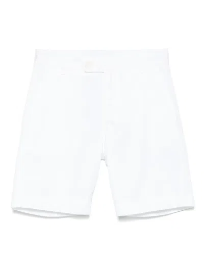 Fay Kids' Twill Shorts In White