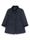 Fay Twill-weave Coat In Blue