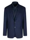 Fay Two-button Peak-lapel Jacket In Blue