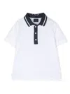 Fay Two-tone Polo Shirt In Weiss