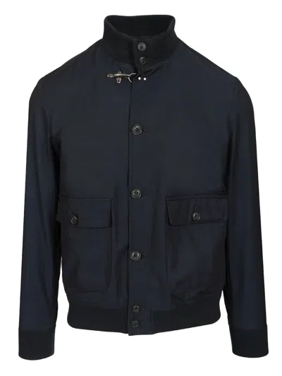 Fay Unlined Bomber Jacket Jackets Blue