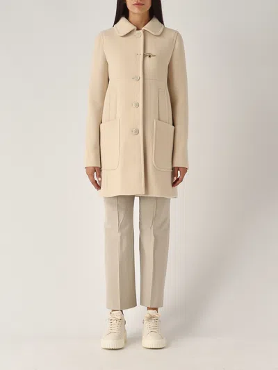 Fay Urban Coat Collo Baby+gancio Coat In Yogurt