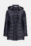 Fay Urban Down Jacket With Hood In Blue