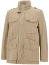 Fay Utility-pockets Jacket In Neutrals