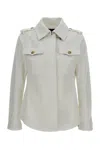Fay White Collared Jacket In Multi