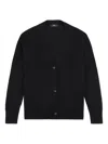 Fay V-neck Button-up Cardigan In Black