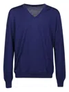 Fay V-neck Jumper In Blue