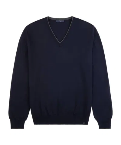 Fay V-neck Pullover In Black