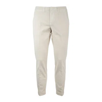 Fay Velvet Slim Pants In Neutral