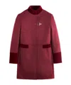 Fay Velvet-trim Coat In Multi