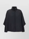 Fay Versatile High Collar Quilted Cape In Black