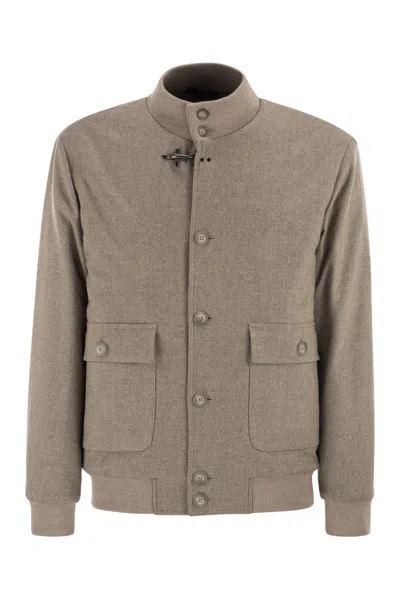 FAY FAY VIRGIN WOOL BOMBER JACKET