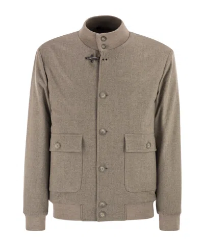 FAY FAY SUEDE BOMBER JACKET