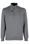 Fay Button-placket Virgin Wool Jumper