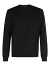 Fay Virgin Wool Jumper In Black