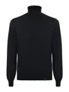Fay Wool Turtleneck Sweater In Nero