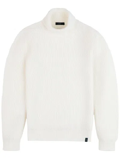 Fay Pullover Aus Schurwolle In Weiss