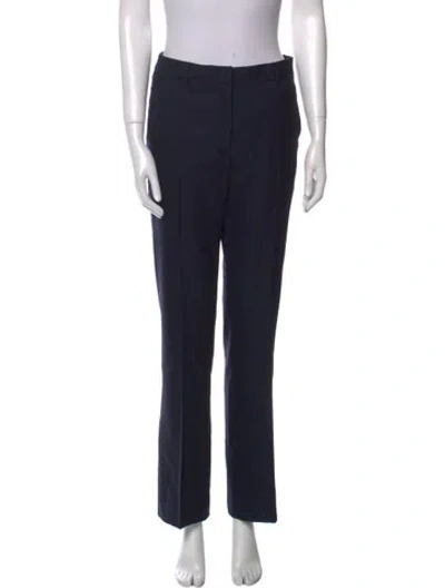 Pre-owned Fay Virgin Wool Straight Leg Pants In Blue