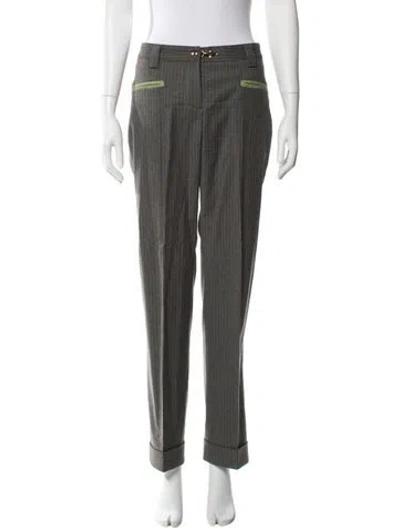 Pre-owned Fay Virgin Wool Straight Leg Pants In Gray