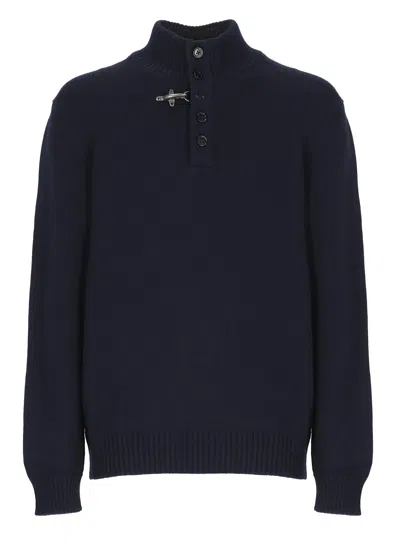 Fay Virgin Wool Sweater In Blue