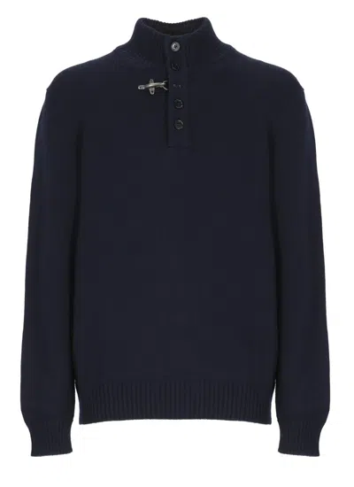 Fay Virgin Wool Sweater In Blue