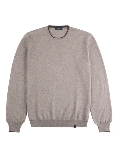 Fay Virgin Wool Sweater In Brown