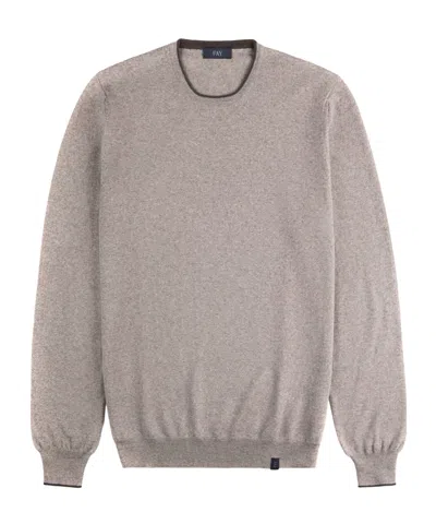 Fay Virgin Wool Sweater In Brown