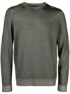 Fay Long-sleeved Sweater In Green