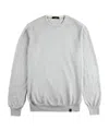 Fay Jumper In Grey Merinos Wool Knit In White