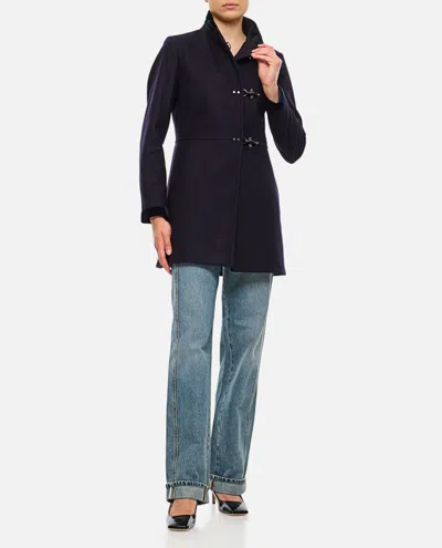 Fay Virginia 3 Hooks Coat In Blue