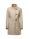 Fay Virginia Coat In Melange Wool Cloth In Neutral