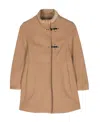 Fay Virginia Hook-fastening Coat In Nude