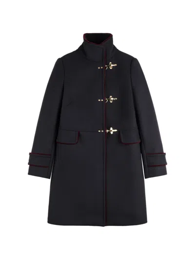 Fay Virginia Lobster-claw Coat In Blue